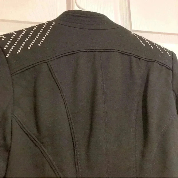 White House Black Market Women’s Blazer Jacket w/ Sequins Black Sz. 2 - Picture 7 of 9